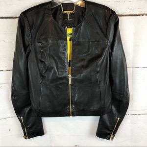 Ted Baker Black Leather Jacket TB 2